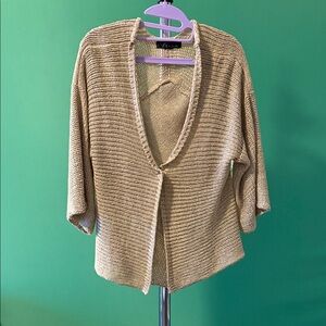Vince Light Tan Open-Front Cardigan